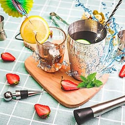 Bộ Dụng Cụ Pha Chế Cocktail Không Gỉ (22 món)