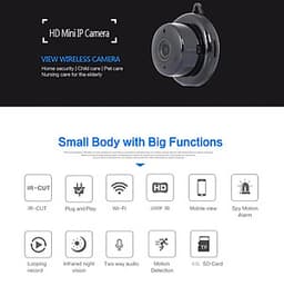 Camera IP Wifi Mini E06-Q2 Full HD 1080P Kết Nối Không Dây Với Điện Thoại AZONE