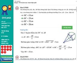 Khóa học HÌNH HỌC 9 - CƠ BẢN + NÂNG CAO cô Thanh Loan- 03 tháng