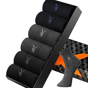 Hộp 6 Đôi Tất Nam Thoáng Khí Playboy