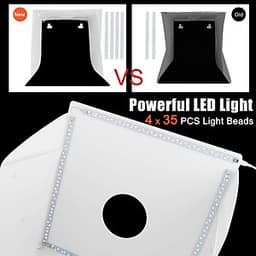 Hộp chụp sản phẩm 40cm x 40cm tích hợp 4 dây đèn Led phông nền 6 màu