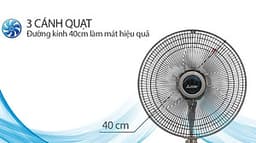 Quạt Đứng cao cấp MITSUBISHI LV16-RV CY-RD  48W, cánh 40cm, có điều chỉnh độ cao Made in Thailand HÀNG CHÍNH HÃNG 