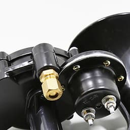12V/24V 120DB Loud Single Trumpet Snail Air Horn Siren Waterproof Speaker Universal For Car Truck Bus Van - Black