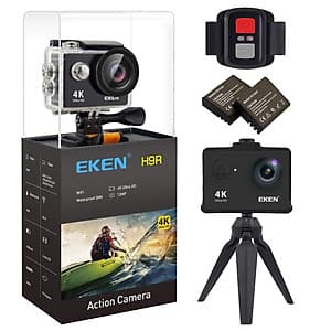 Camera hành trình sports Eken HR9 Ultra HD Wifi quay video 4K tặng đầy đủ bộ phụ kiện lắp đặt trên cả ô tô xe máy - Hàng nhập khẩu nguyên bộ