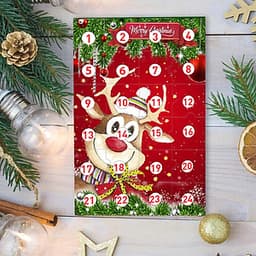 Christmas Elk Advent Calendar 2020 With 24 Little Doors Mystery Gift for Kids Children Fun Surprise