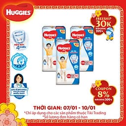 Combo 3 Gói Tã Quần Huggies Dry Gói Cực Đại XXL56 (56 Miếng) - Bao Bì Mới