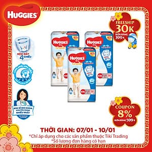 Combo 3 Gói Tã Quần Huggies Dry Gói Cực Đại XXL56 (56 Miếng) - Bao Bì Mới