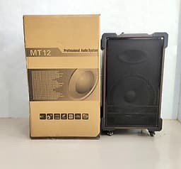 Loa vali kẹo kéo karaoke ronamax mt12 lo gỗ 3 tấc kèm 2micro karaoke