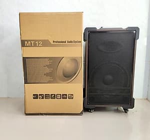 Loa vali kẹo kéo karaoke ronamax mt12 lo gỗ 3 tấc kèm 2micro karaoke