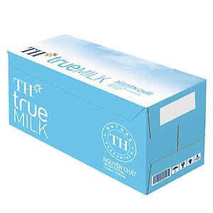 Thùng Sữa Tươi Tiệt Trùng Nguyên Chất TH True Milk (1L x 12 hộp)