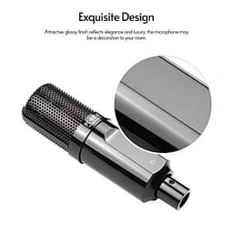 TAKSTAR PC-K850 Side-Address Recording Microphone Cardioid Pickup Pattern Wired Condenser Mic for Live Streaming Karaoke