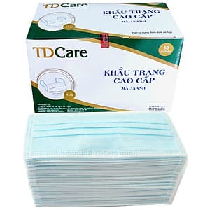 Khẩu Trang Y Tế TDCare 4 Lớp - Màu Xanh