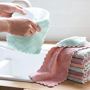 Sét 20 khăn lau 2 mặt siêu thấm- Khăn lau không phai màu không rụng sợi- nhanh khô- Khăn lau bếp, khăn lau kính, lau bát lau tay