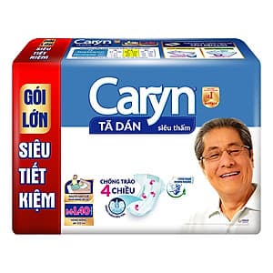 Tã Dán Siêu Thấm Caryn Gói Siêu Tiết Kiệm M-L40 (40 Miếng)