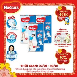 Combo 3 Gói Tã Dán Huggies Dry Gói Cực Đại XXL56 (56 Miếng) - Bao Bì Mới