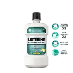 Nước Súc Miệng Làm Trắng Răng Listerine Healthy Bright (750ml) - 8850007813385