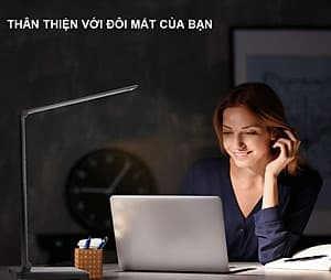 Đèn Bàn Học Đọc Sách, Làm Việc (Học Sinh, Sinh Viên, Văn Phòng) LED Chống Cận, Cảm Ứng Nhôm Cao Cấp eLights TD-621