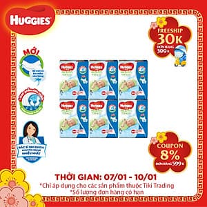 Combo 6 Gói Miếng Lót Sơ Sinh Huggies Newborn 2 (4-7kg) - N60 (Gói 60 Miếng)