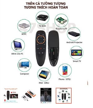 Điều Khiển Bluetooth, Chuột Bay, Tìm Kiếm Giọng Nói Air Mouse Remote Voice G10S, Tìm kiếm nội dung bằng giọng nói - Hàng Nhập Khẩu