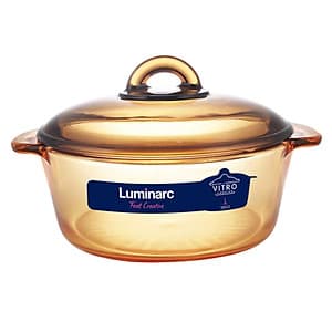 Bộ 2 Nồi Thủy Tinh Luminarc Vitro Amberline Granite 1.5l - 3l