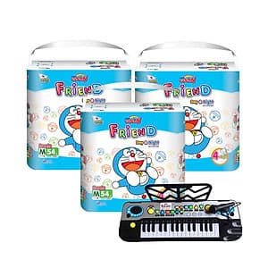 Combo 3 Bịch Tã Quần Goon Friend Doremon Mới M54/L46/XL40/XXL34/XXXL22 - Tặng đồ chơi đàn Organ