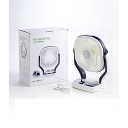 Quạt Tích Điện Gia Đình - Tích hợp 3 cấp độ quạt + 2 cấp độ đèn + Pin khủng (6h quạt, 20h đèn), Size 14.6x16.4x29cm