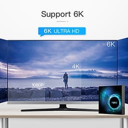 Android Box Android 10, RAM 4G, 32G ROM mạnh mẽ, wifi băng tần kép, bluetooth 5.0,đa năng, mang lại nhiều khung giờ giải trí cùng gia đình T95+TVA00