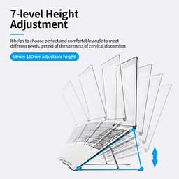 Giá Đỡ Laptop Hợp Kim Nhôm 7 Cấp Độ Điều Chỉnh Chống Trượt Gấp Gọn