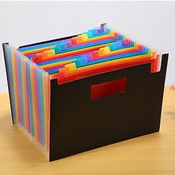 Khay Mở Rộng Sắp Xếp Tài Liệu Giấy A4 Cỡ Lớn Nhiều Màu (24 Ngăn)