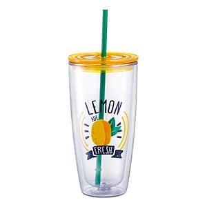 Ly Nhựa Có Ống Hút Lock&Lock HAP507YEL 750ml - Màu Vàng