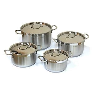Bộ nồi Fivestar inox 304 bếp từ 3 đáy 4 món FS08-CV tặng bộ thau rổ- Hàng Chính hãng