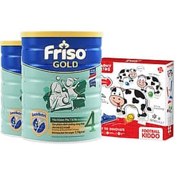 Bộ 2 lon sữa Bột Friso Gold 4 Cho Trẻ Từ 2-4 Tuổi 1.5kg + Tặng set chơi Golf con bò