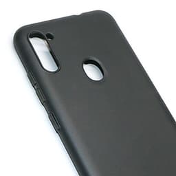 Ốp lưng cho Samsung Galaxy A11 chất liệu silicon dẻo màu đen chống sốc
