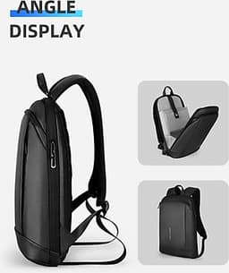 Ba Lô Chống Trộm Chống Nước MARK RYDEN Slim Laptop Backpack Men Thin   Back Pack 15.6 inch Work Man Backpack Business Bag Unisex Black Ultralight