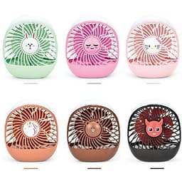 Quạt Mini Để Bàn Có Đèn-Giao Màu,Hình Ngẫu Nhiên