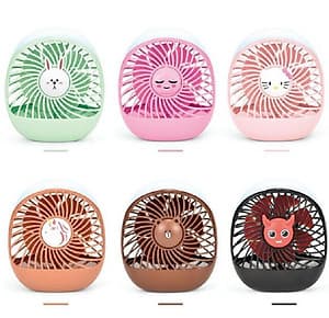 Quạt Mini Để Bàn Có Đèn-Giao Màu,Hình Ngẫu Nhiên