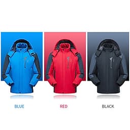 Áo Khoác Trượt Tuyết Lông Cừu Chống Thấm Nước Đen Lixada (Size 4XL)