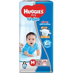 Tã Dán Huggies Dry Gói Đại M48 (48 Miếng) - Bao Bì Mới