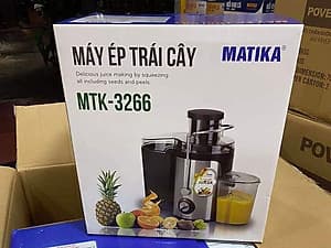 Máy Ép Trái Cây Matika MTK-3266 Công Suất Lớn 600W Lưỡi Dao Inox Bền Bỉ (500ml)-Hàng Chính Hãng