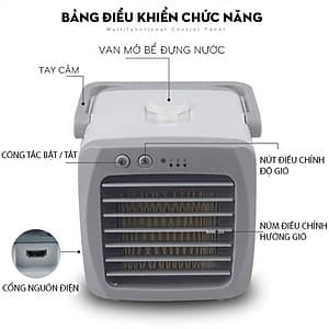Quạt hơi nước - Quạt điều hòa mini 2312 - Hàng Chính Hãng