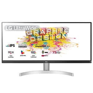 Màn Hình LG 29'' 21:9 UltraWide 29WN600-W Full HD (2560x1080) 5ms 75Hz HDR IPS AMD Maxx Audio (7Wx2) FreeSync - Hàng Chính Hãng