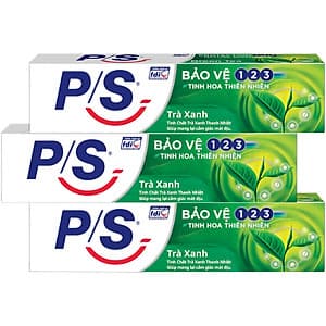 Combo 3 Kem Đánh Răng P/S Bảo Vệ 123 Trà Xanh 240g