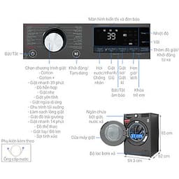 Máy giặt LG Inverter 10.5 kg FV1450S2B - Chỉ giao Hà Nội