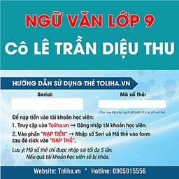 Khóa học NGỮ VĂN 9 cô Diệu Thu - 09 tháng