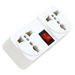 Ổ CẮM CHUYỂN ĐỔI CÁC LOẠI CHÂN CẮM VÀ CHIA 2 Ổ KÈM CÔNG TẮC TẮT BẬT TW2