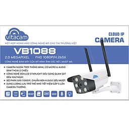 Camera Ip Wifi Ngoài Trời Vitacam VB1088 - 2Mpx Full HD 1080P - Đèn Starlight Quan Sát Màu Ngày Và Đêm - Hàng Chính Hãng