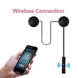 Tai Nghe Không Dây Gắn Nón Bảo Hiểm Có Mic Đen