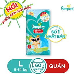Combo 3 tã Quần Pampers Điều Hoà Gói Lớn L60 (9-14kg)