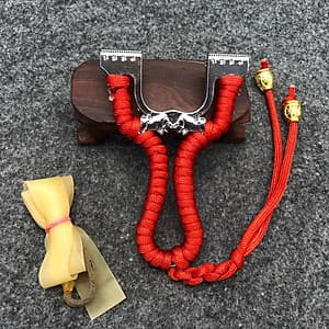 Ná (súng) cao su bò húc kèm 3 bộ dây 1mm 2 lớp (đỏ)