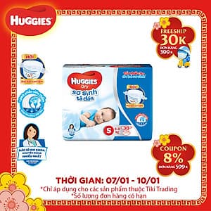 Tã Dán Sơ Sinh Huggies Dry Newborn S30 (30 Miếng) - Bao Bì Mới